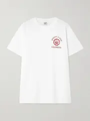 [Sporty & Rich] Sporty & Rich - California Printed Cotton-jersey T-shirt - White - small small White