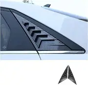 Compatible For Hyundai Elantra 2021 2022 Car Rear Louver Window Side Shutter Cover Trim Sticker Vent Scoop Carbon Fiber Accessories(Carbon Fiber)