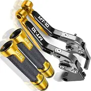 2021 Motorcycle Adjustable Brake Clutch Levers Hand Grips Handlebar Grip Ends for Y&amaha MT10 MT 10 MT-10 2016 2017 2018 2019 2020