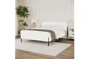 Bonny Boucle Bed Frame - Cream White - Double