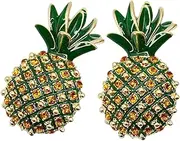 [WOFASHPURET] 2pcs Vintage Pineapple Brooches Small Lapel Pins for Bags Clothes Hats Decorative Pins Retro Jewelry Summer Outfits Coats