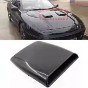 Black Universal Car Air Flow Intake Hood Decorative Scoop Vent Bonnet Cover