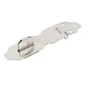 Furniture Gate Door Metal Latch Padlock Lock Hasp Staple Silver Tone 85mm Length