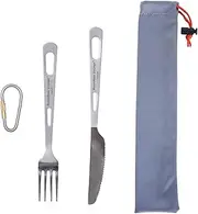 Boundless Voyage Titanium Cutlery Set Lightweight Utensils Portable Tableware Knife Spork Chopsticks Spoon Fork for Home Travel Camping Titanium Cutlery Set