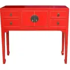 Chinese Red Console/Hall Table (42-069)
