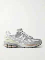 [New Balance] New Balance - 1906 Rubber-trimmed Faux Leather And Mesh Sneakers - Gray - US 8.5 US 8.5 Gray