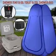 10L Outdoor Portable Toilet Bag 20L Shower Bag Camping Tent Pop Up Change Room B
