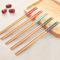 在飛比找松果購物優惠-【JOEKI】櫻花竹筷子 日式櫻花竹筷 天然木筷 竹木筷子 