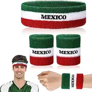 Jadive Sweatband Set Headband and Wristbands Includes 1 Head Sweatband and 2 Sports Wristband Costume Absorbing Headband for Men Women