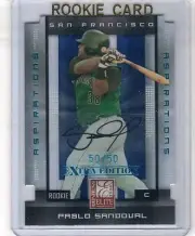 2008 DONRUSS ELITE PABLO SANDOVAL ROOKIE RC SP #50/50 RARE