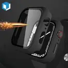 Fr Apple Watch Series 8 7 Bumper Case Cover+Tempered Glass Screen Protector 45mm