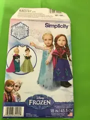 18 inch Clothes SEWING PATTERNS simplicity 0747 , Disney frozen, FF