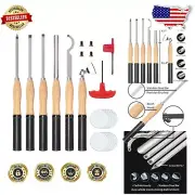 Professional 6-Piece Wood Turning Tools Set with Ergonomic Design for Precision