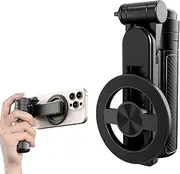 Magnetic Selfie Stick with Bluetooth Remote – Pocket-Sized Foldable Phone Tripod Stand for All Phone, 4-Section Extendable up to 6.8in, 360° Rotation for Travel, Vlogging, Photos & Videos