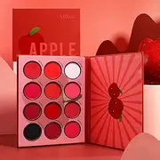[Afflano] Eyeshadow Palette Red Highly Pigmented, Long Lasting Pink Red Eyeshadow Palette 12 Colours, Waterproof Matte Brown Black Yellow Warm Autumn Eye Shadow Rose Red Eyeshadow Makeup