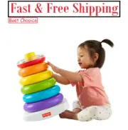 Fisher-Price Giant Rock-a-Stack Infant and Toddler Stacking Toy, 14+ Inches Tall