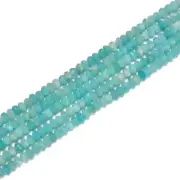 Green Amazonite Faceted Pumkin Beads Size 3x4mm 15.5'' Strand