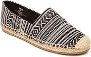 [Minnetonka] Women’s Pam Espadrille - Handcrafted with Microsuede Fabric Lining, MinnFLEX Rubber Outsole, Elastic Gore, Patterned Fabric Upper, and Cushion Insole