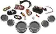 Dakota Digital MVX-8K Series Analog/Digital Gauge 6 Gauge Kits Black Gray Chrome