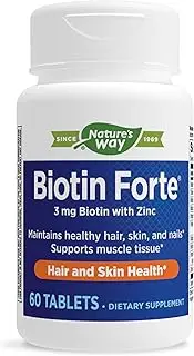 Enzymatic Therapy Biotin Forte Tablets with Zinc, 60 Count