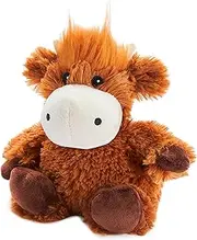Warmies Highland Cow Wheat Bag Microwavable, Weighted Teddy Bear for Anxiety and Relaxation Slightly Scented with French Lavender, Hot or Cold Plush Cuddly Toy, Junior Size