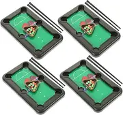 4 Sets Billiards Game Mini Table Billiard Toy Tabletop Pool Table for Miniature Billiard Mini Billiard Table Toy Mini Billiard Toy Household Billiard Table Toy Children's Toy