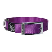 Prestige Pet Single Layer Nylon Adjustable Dog Collar Purple 3/4 Inch - 3 Sizes