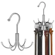 Belt Hanger HOMEBROS Silver 360° Rotatable Metal Belt Rack Organizer for Clos...