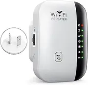 Yakiter WiFi Extender, Signal Booster Up to 5000sq. ft and 55 Devices, Long Range Amplifier with Ethernet Port, WiFi Range Extender, Wireless Internet Repeater, 1-Key Setup, AU Plug(White)