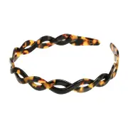 Paris Mode Twisted Small Alice Band Dark Tortoiseshell