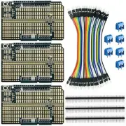 Proto Shield Kit Compatible with Arduino Uno Stackable DIY Expansion Prototyp...