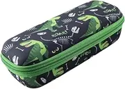 caseroxx Protective Case for Edurino Accessories, Pen and Figures Transport Storage Case, Black Dinosaur Pattern, Playful