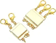 GRADENEVE Magnetic Clasps for Jewelry 2 Pack Necklace Bracelet Layering Clasps Lobster Style Easy to Assemble Sturdy Material