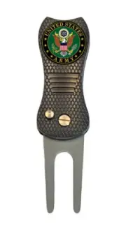US Army Seal Golf Ball Marker w/ Premium Switchblade Divot Tool