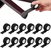 YQQZQ 12Pcs Furniture Leg Floor Protector,Chair and Table Foot Protect Strap Noise Reduction Protecting Floor from Scratches and Noise,Multifunctional Belt (Black)