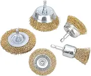 Amazon Basics 5-Piece Wire Brush Set with 0.63 cm Hex Shank
