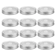 12Pcs Mason Jar Lids with Straw Hole, 70mm Mason Canning Lids Mason Jar Caps