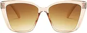 [Generic] Square Feline Eye Sunglasses - Trendy Sun Glasses - Outdoor UV Protection Travel Photoshoots Eyewear for Ladies Party