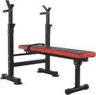Adjustable Weight Bench with Barbell Rack, Bench Press Folding Workout Bench