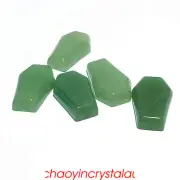 5pcs Naturtal Aventurine Mini Coffin Quartz Crystal Carved Skull polishing Reiki