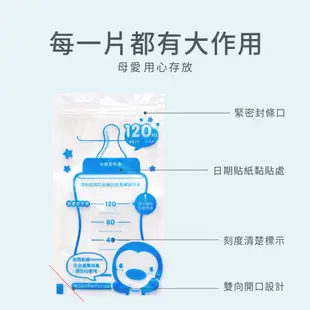 PUKU藍色企鵝 母乳儲存袋60ml20枚入