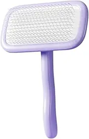 Cat Brush Grooming Comb Dematting Comb Deshedding Brush for Long Haired Pets Dog, Purple