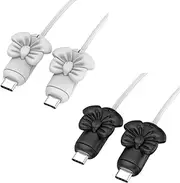 Mobile Phone Data Cable Protection, 2 Pairs Cable Silicone Protector, Charging Cable Saver, Cable Protection