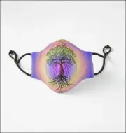 Tree of life pentagram 3 Fitted 3-Layer Mask Size Small or Regular