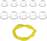 1x 2 Feet Fuel Lines and 10x Primer Bulbs Replacement Set Suitable for Stihl Homelite Ryobi Echo-Poulan Gas Bulb Fuel Pump