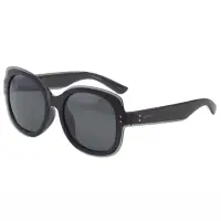 在飛比找momo購物網優惠-【Polaroid 寶麗來】-時髦造型 偏光太陽眼鏡(灰黑色