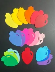Christmas Light Bulb Die Cuts, Tree Decoration, Holidays,18 Pieces