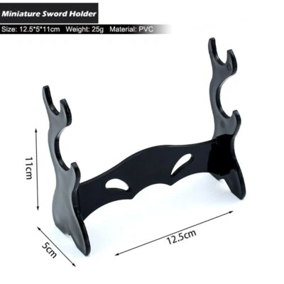 Mini Vertical Samurai Sword Katana Holder Stand Assembly Tiny Rack Model 2 Tier