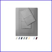 Luxury 500 TC King Size Cotton Bed Sheet Set - Grey Elegant 4 Piece Collection