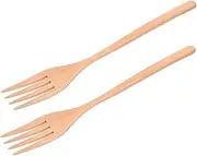 TEMPNAP 2pcs Wooden Salad Forks Fruit Forks for Cooking Stirring Serving Wood Dinner Utensils for Pasta Salad Noodles Versatile Kitchen Tool